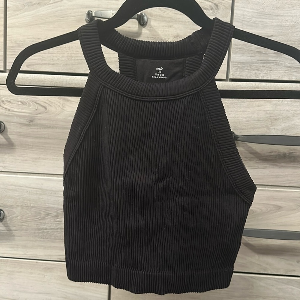 Aerie Black Halter Neck Tank Top